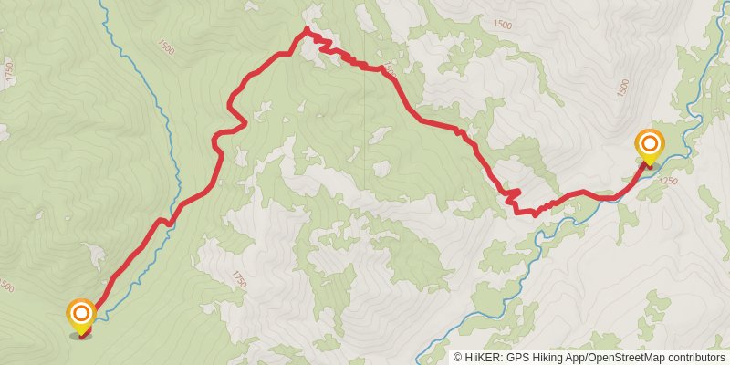 Ultra Pedestrian North Loop stage 209 Map