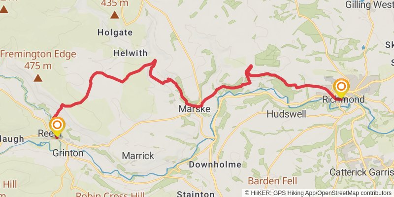 Bowland - Dales Traverse stage 8 Map