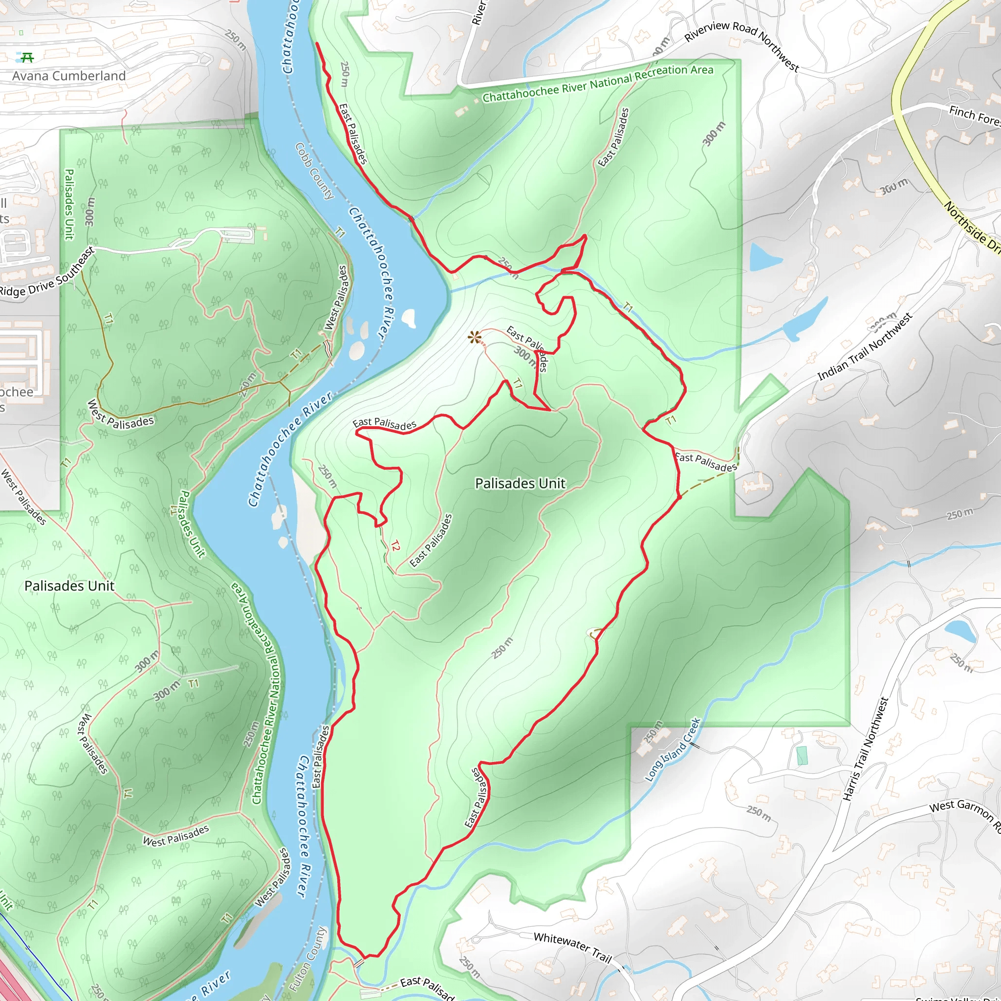 East Palisades Loop mobile static map