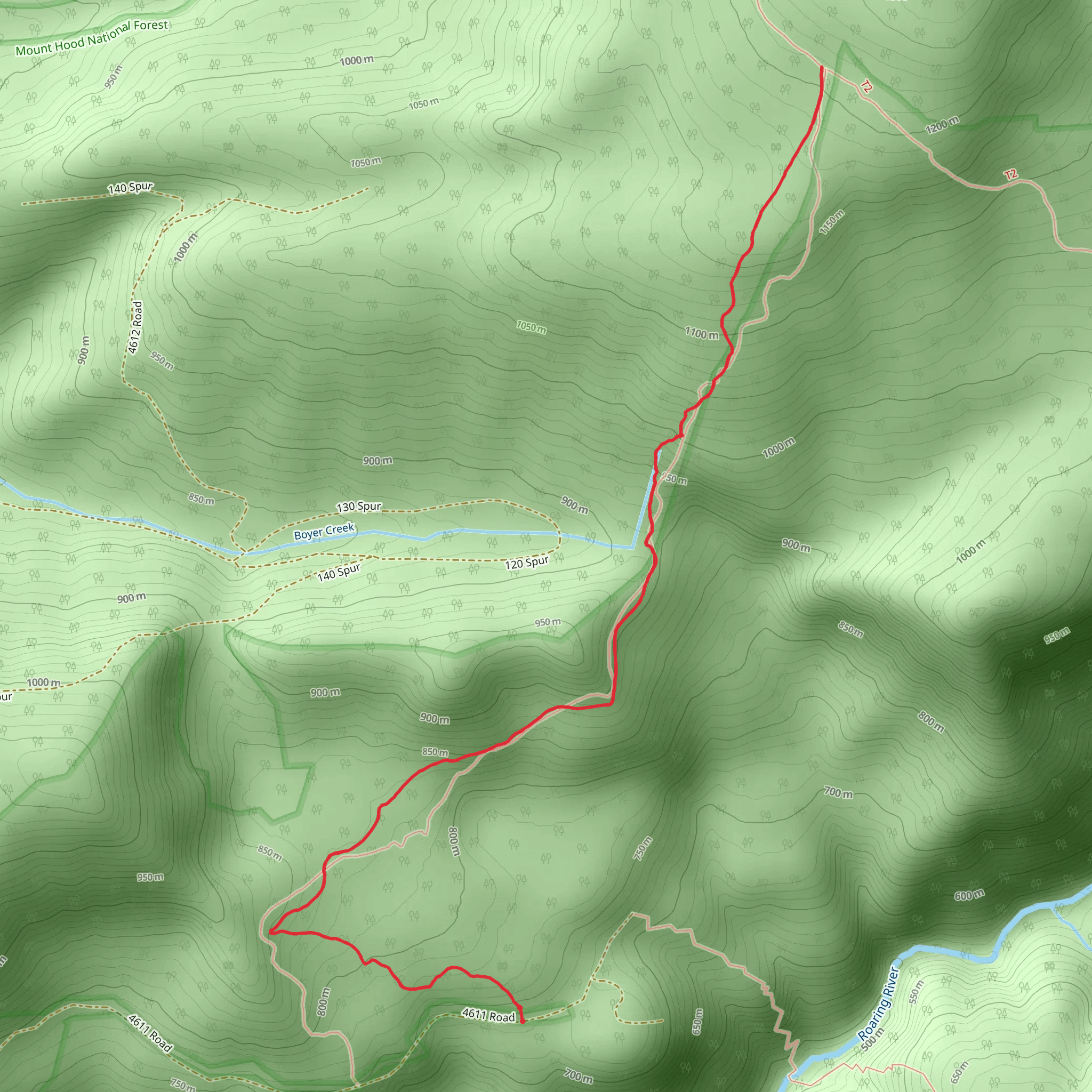 Huxley Lake Trail mobile static map