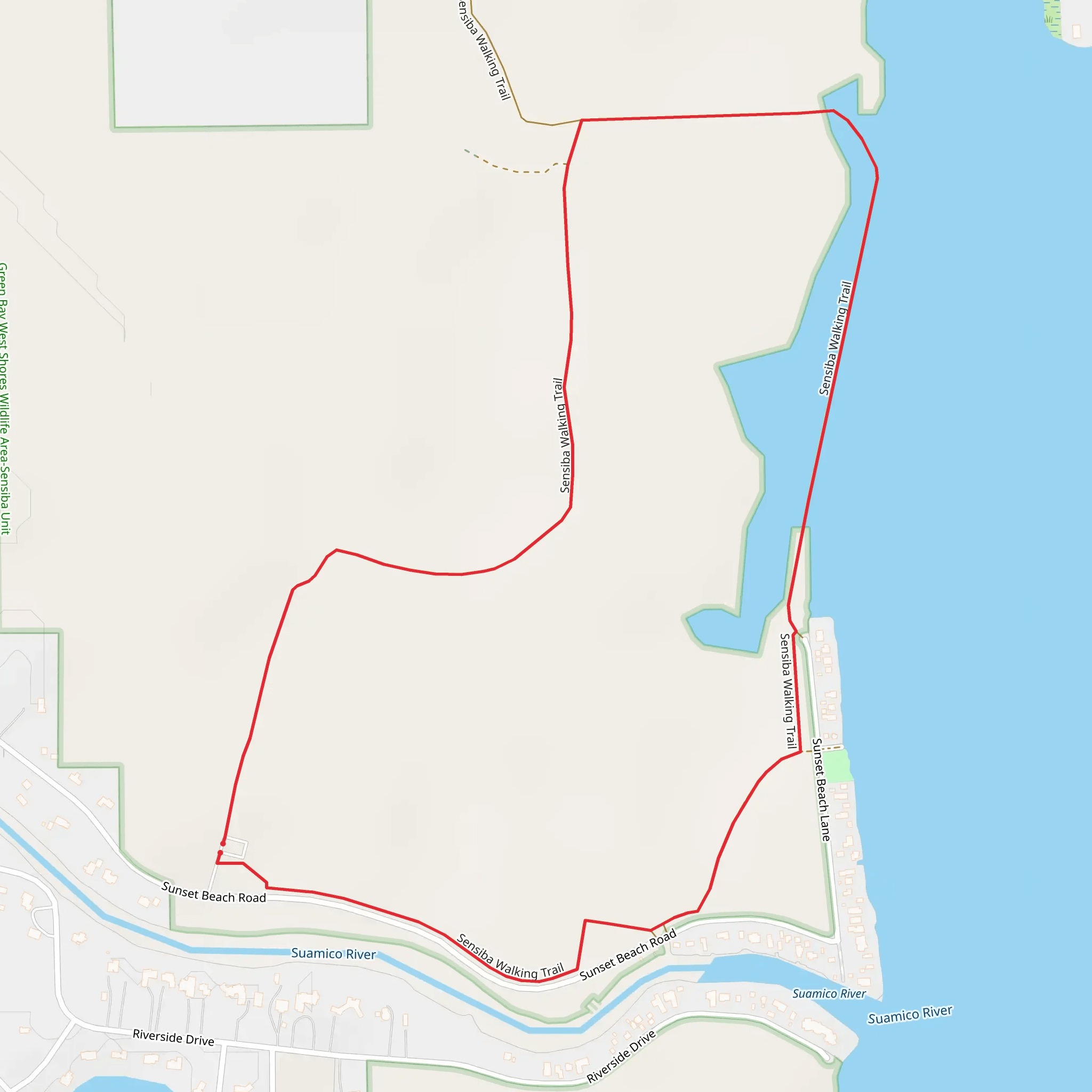 Sunset Beach Park Loop mobile static map