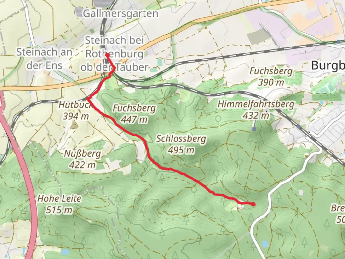 An image depicting the trail Wildbad to Steinach Walk and its surrounding area.