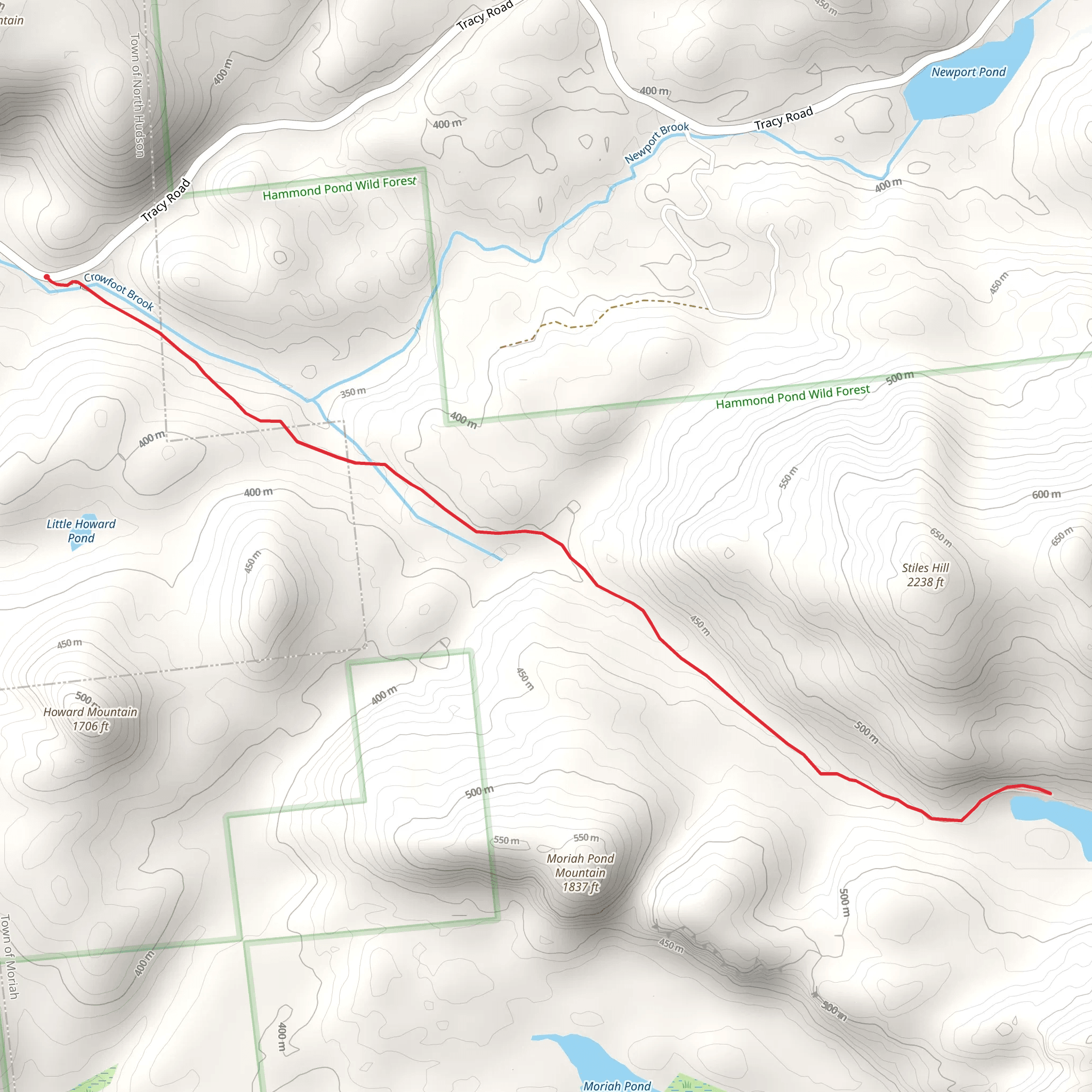 Crowfoot Pond Trail mobile static map