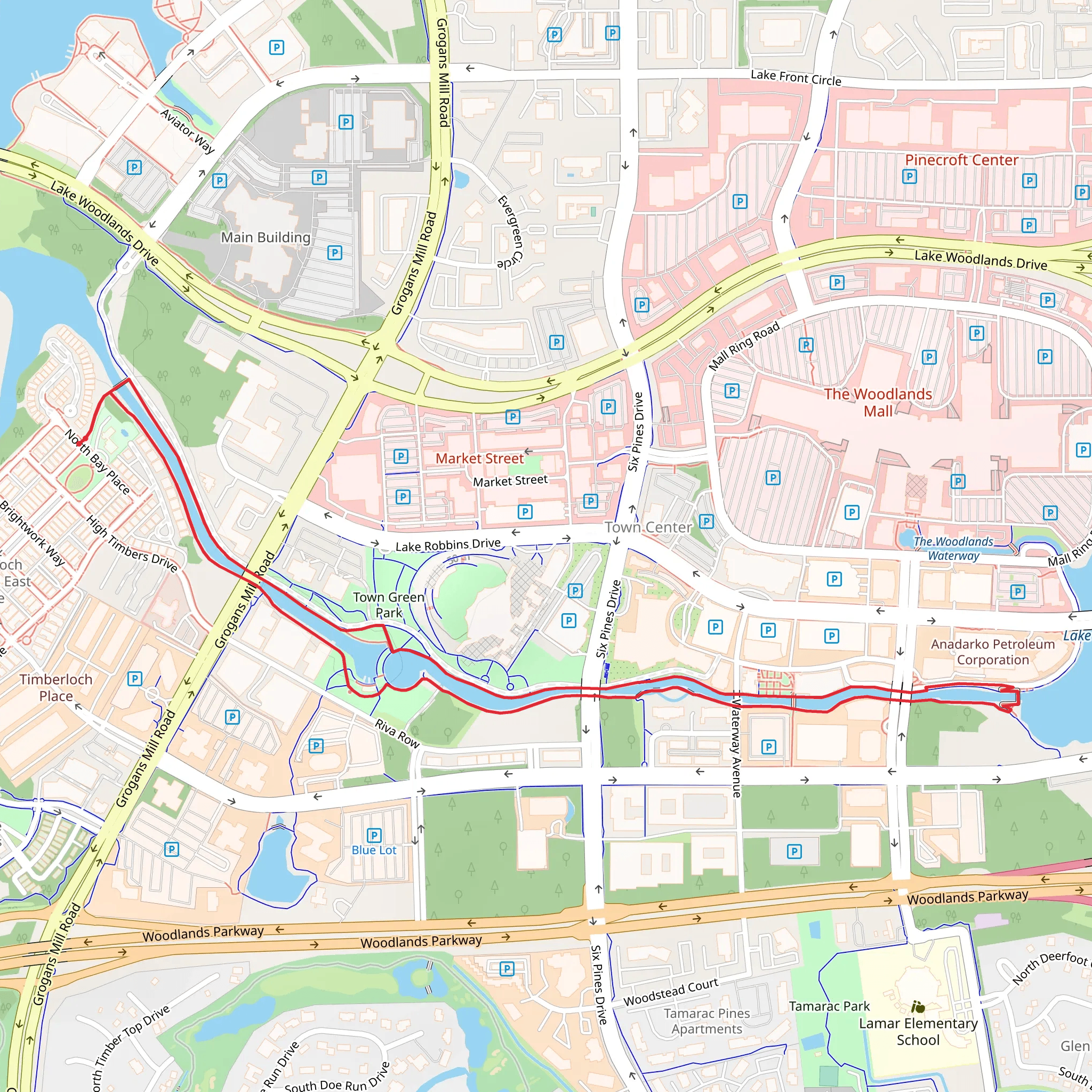 Lake Robbins Loop from Ellipse Park mobile static map
