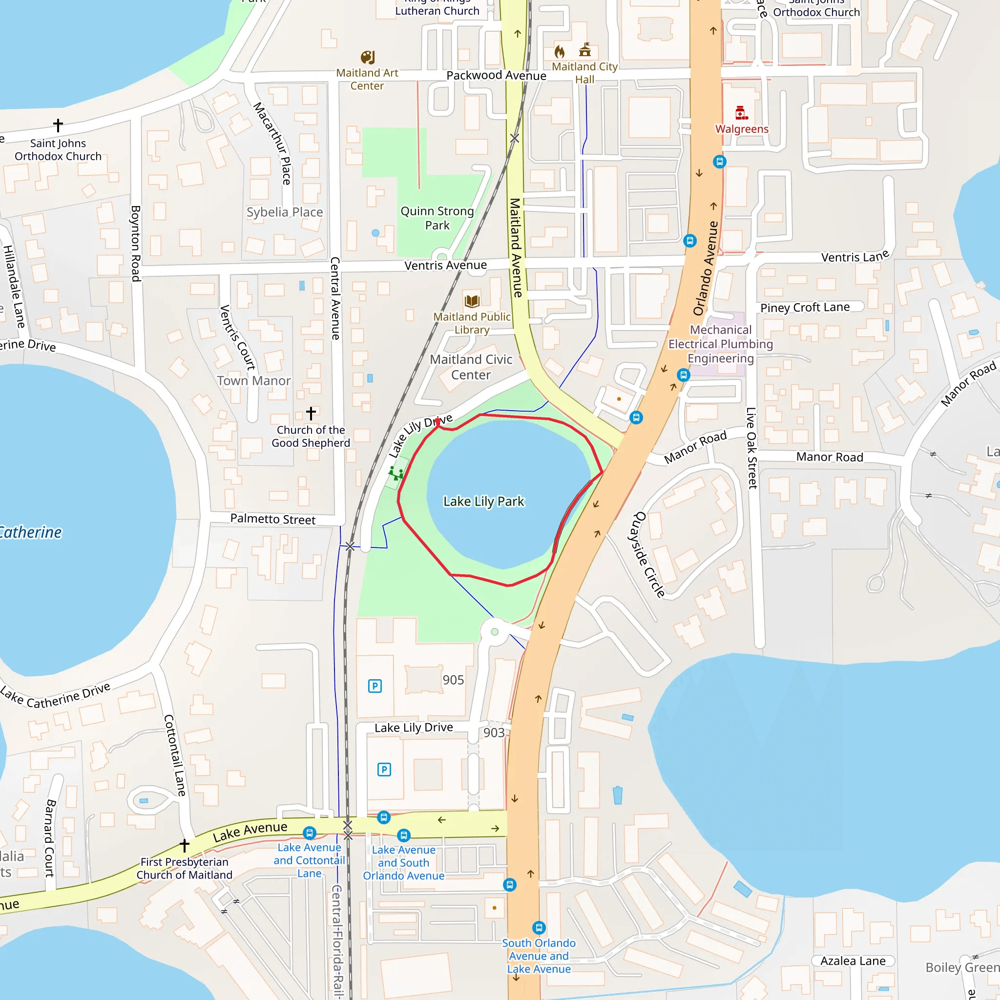 Lake Lily Loop mobile static map