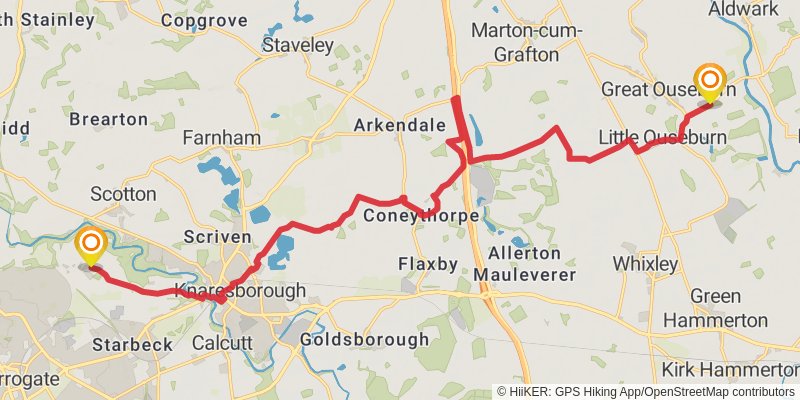 Lancashire to Yorkshire Historical Walk stage 11 Map