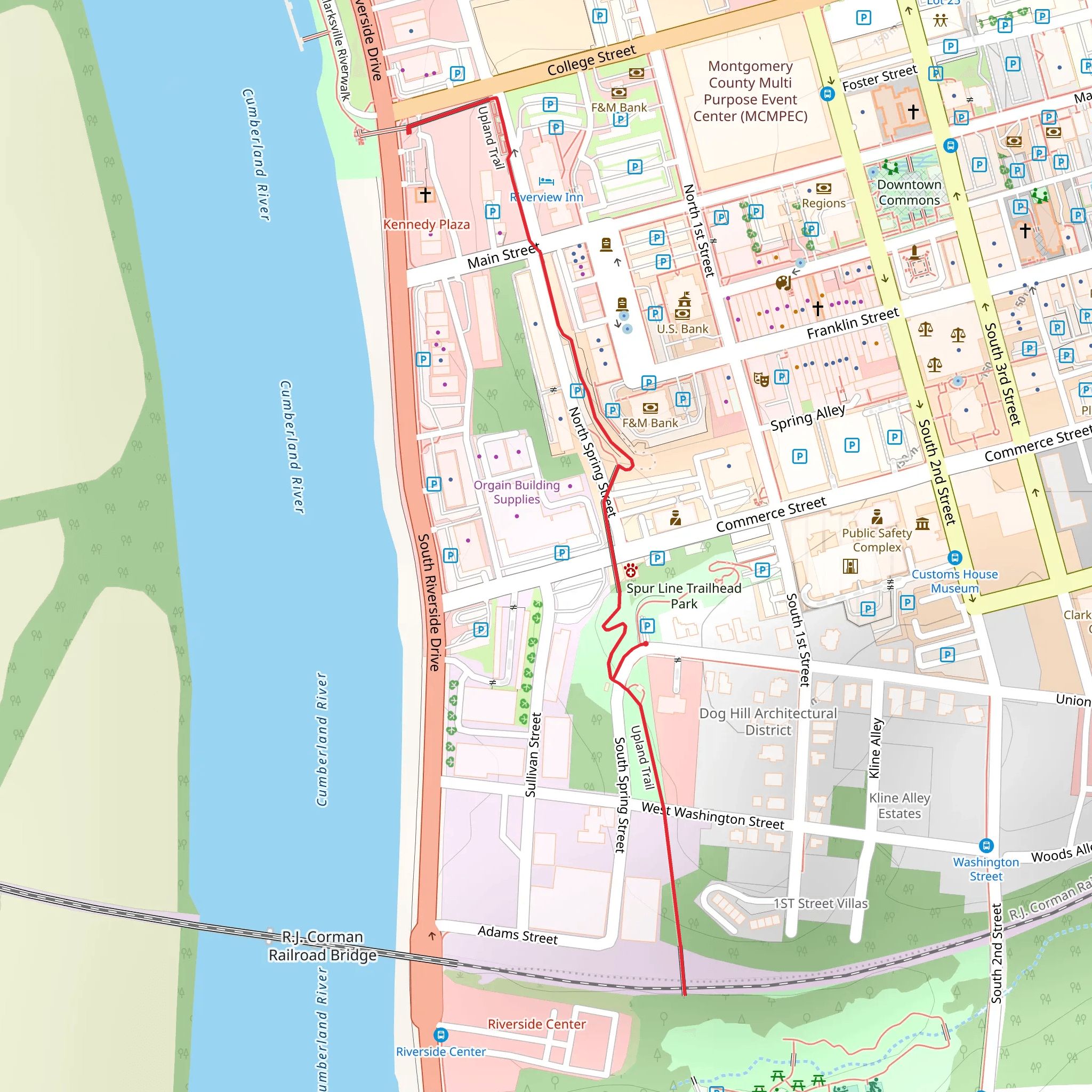 Upland Trail mobile static map