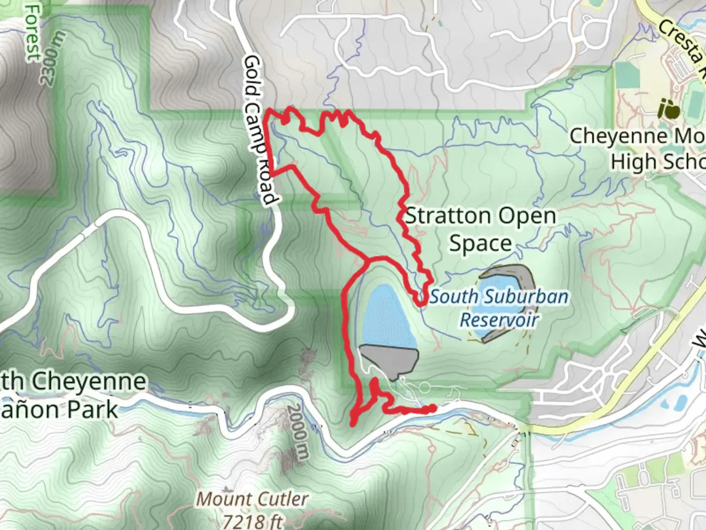 An image depicting the trail Chamberlain and Gold Camp Path Loop and its surrounding area.