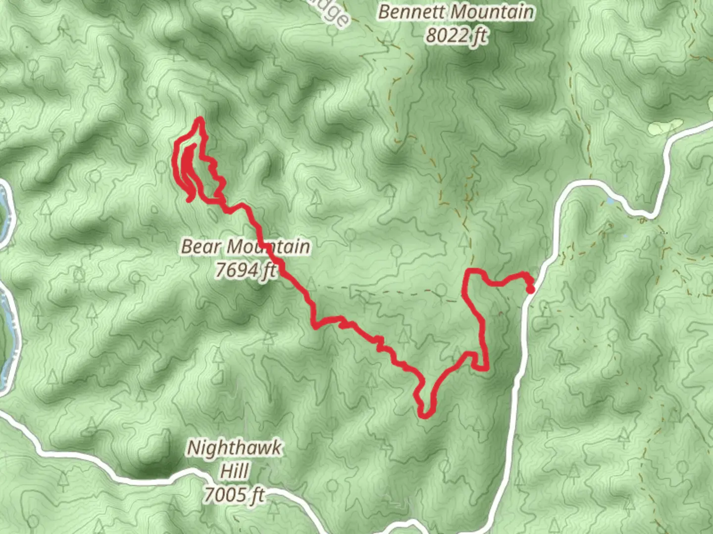 An image depicting the trail Platte View Loop Trail via Russell Gulch Trail and its surrounding area.
