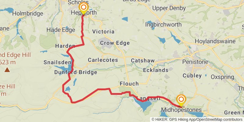 Barnsley Boundary Walk stage 6 Map
