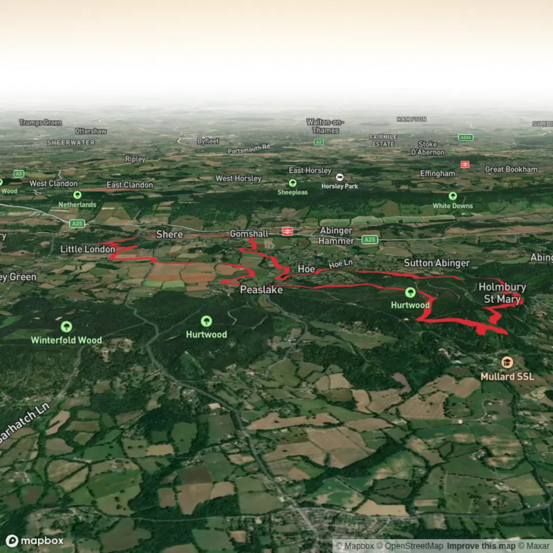 An image depicting the trail Shere Millennium Trail and its surrounding area.