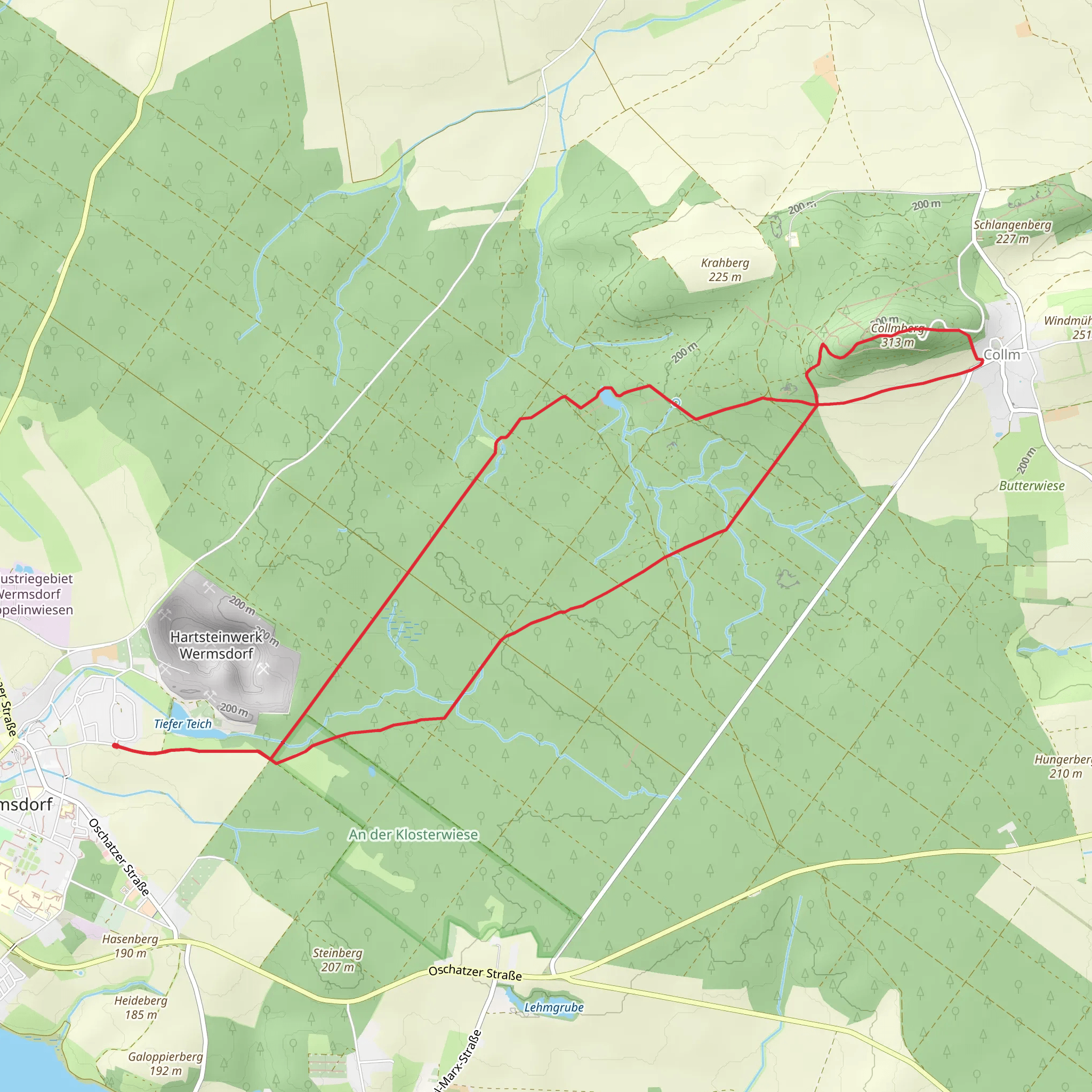 Silbersee and Collmberg Loop mobile static map