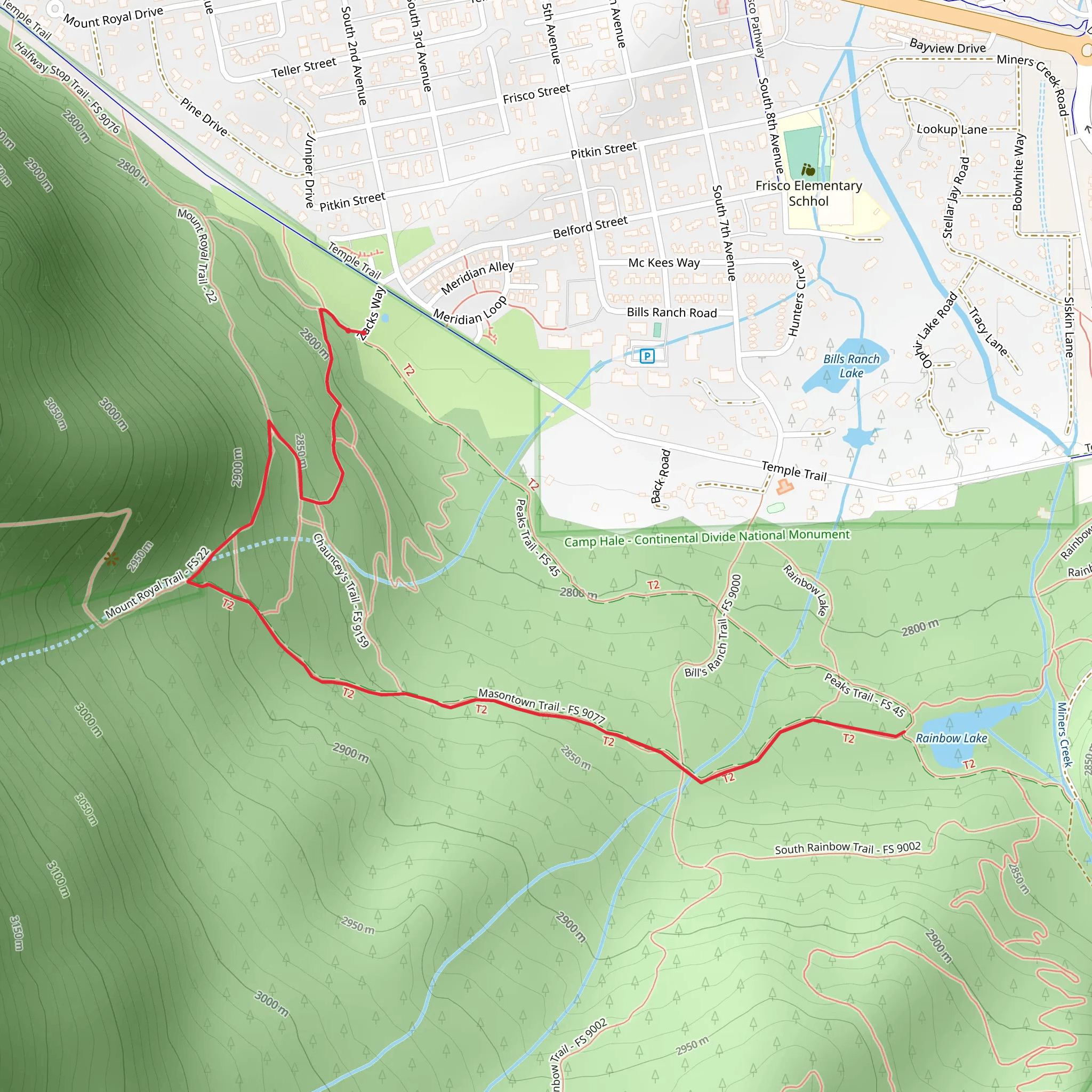 Masontown via Chauncey's Trail mobile static map
