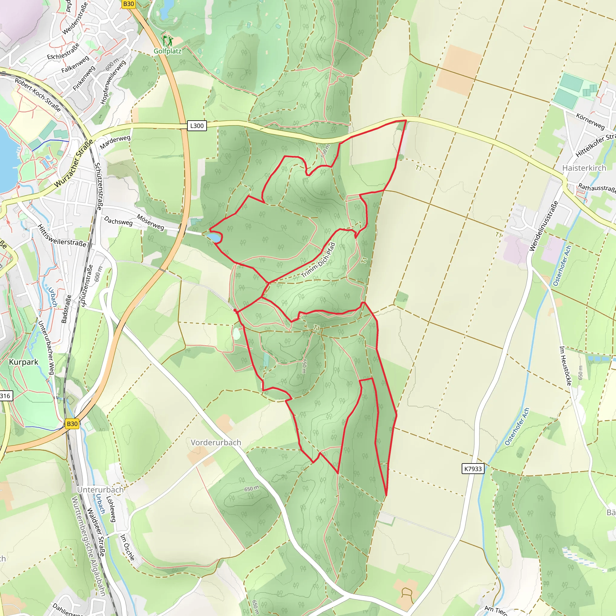 Trimm-Dich-Pfad and Petersberg mobile static map