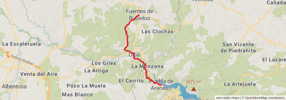 GR 160 Camino del Cid stage 20 Map