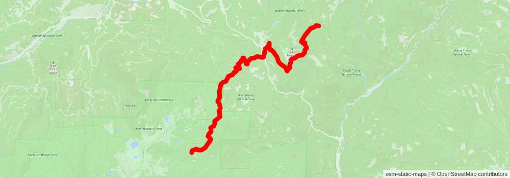 American Perimeter Trail - California Primary stage 13 Map