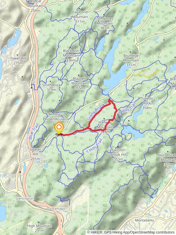 Diamond Mountain Loop via Stony Brook mobile static map