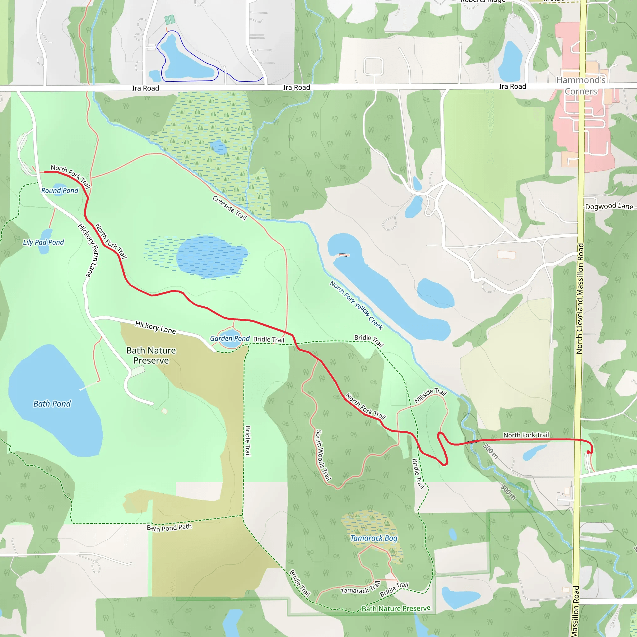 North Fork Trail mobile static map