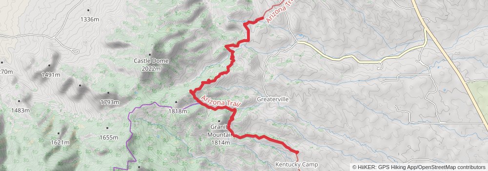 Arizona Trail stage 8 Map
