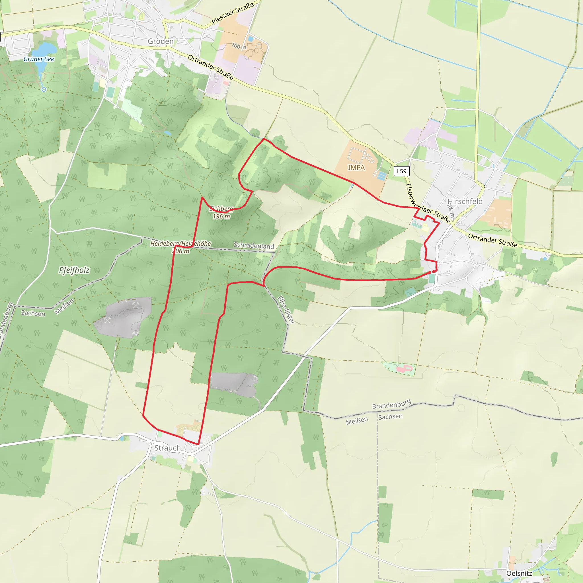 Hirschfeld to Strauch Loop mobile static map