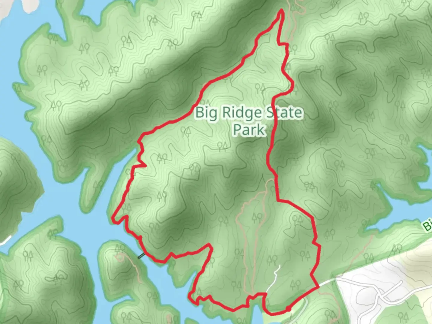 An image depicting the trail Lake Trail and Dark Hollow Trail Loop and its surrounding area.