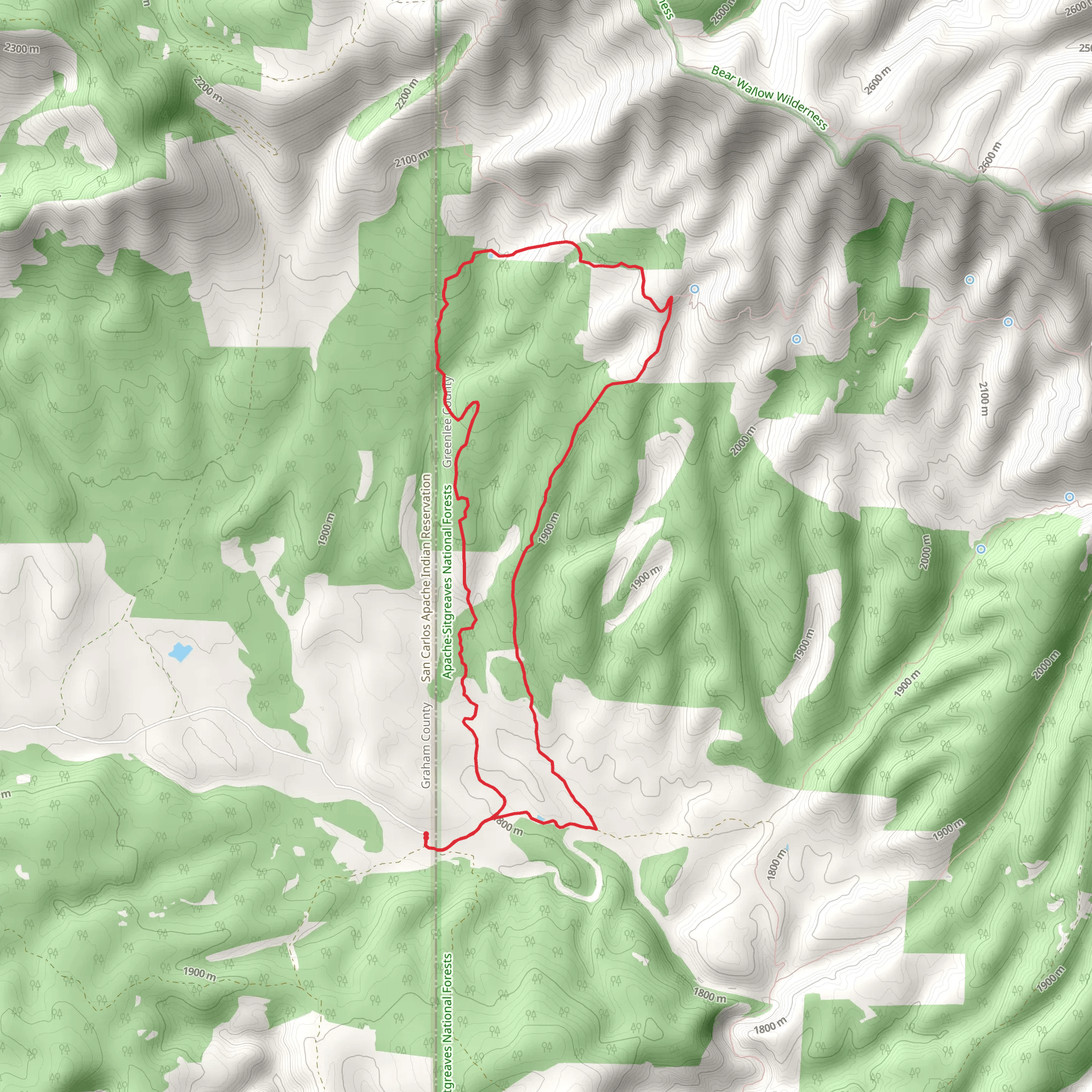 Border Trail and Cow Head Loop Trail mobile static map