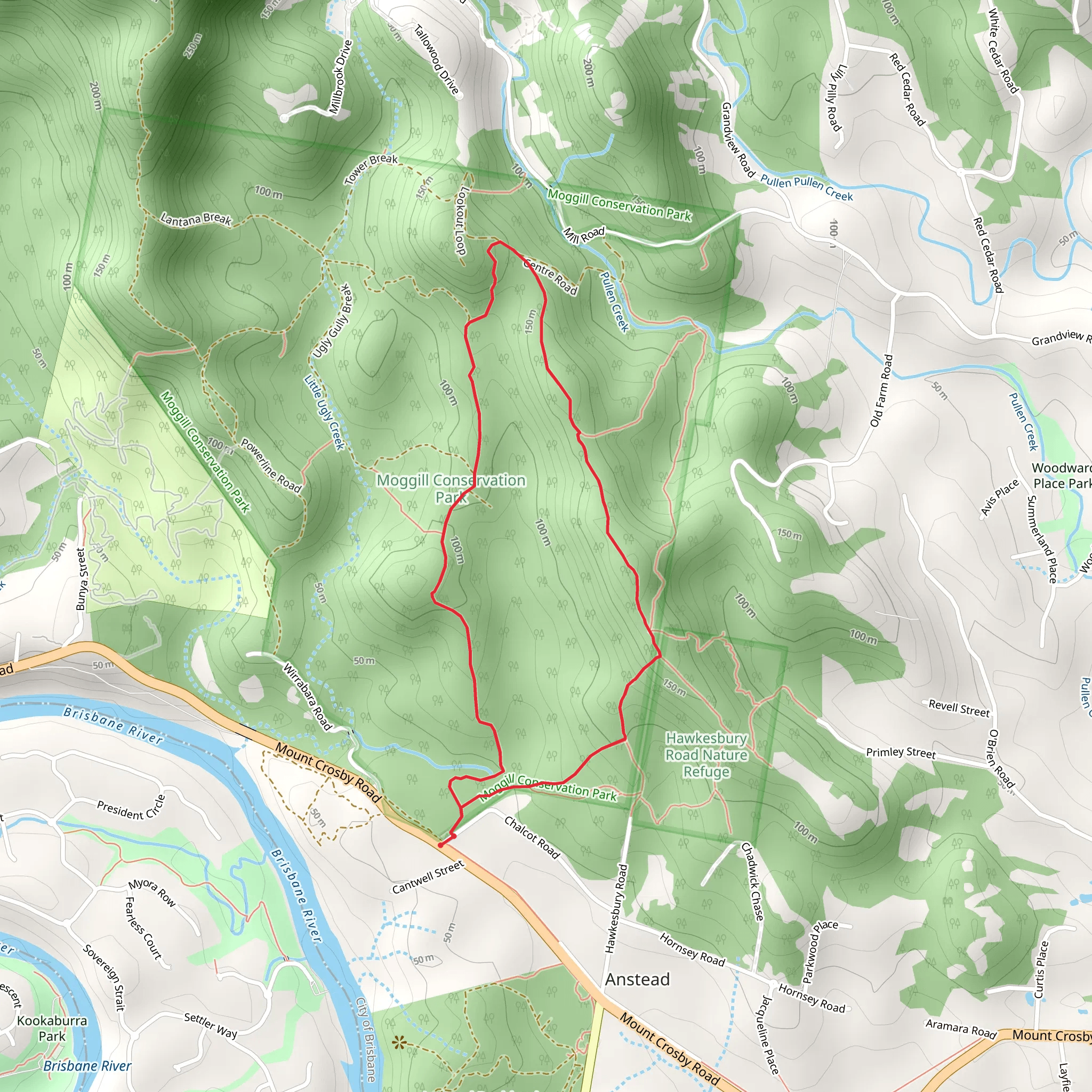 Devils Break Loop Track mobile static map