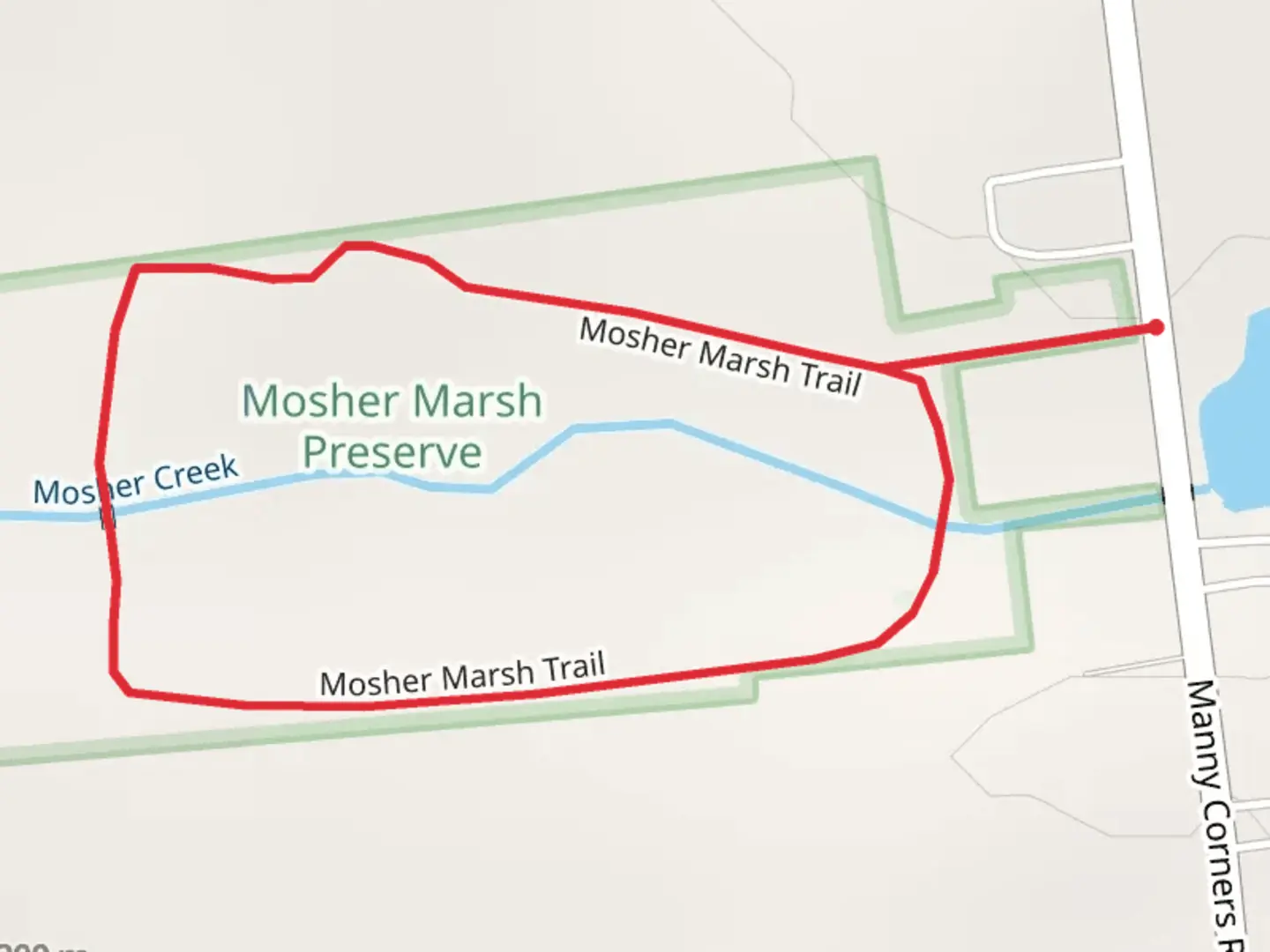 An image depicting the trail Mosher Marsh Loop Trail and its surrounding area.