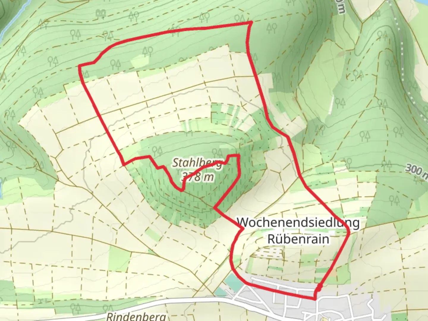 An image depicting the trail Stahlberg Loop and its surrounding area.