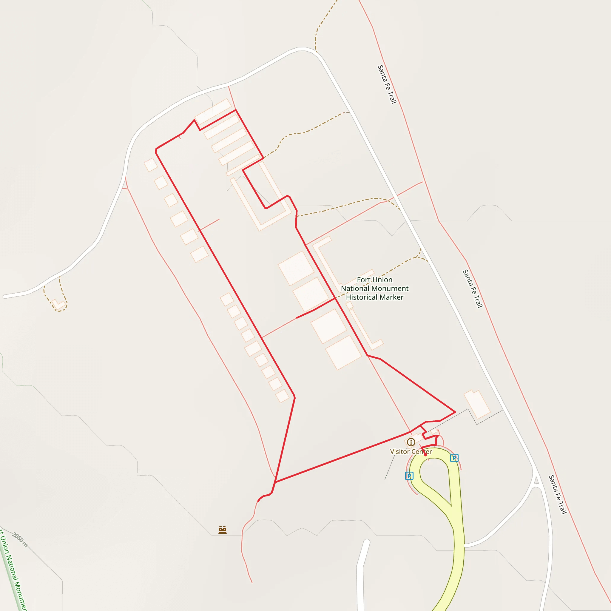 Fort Union National Monument Loop mobile static map