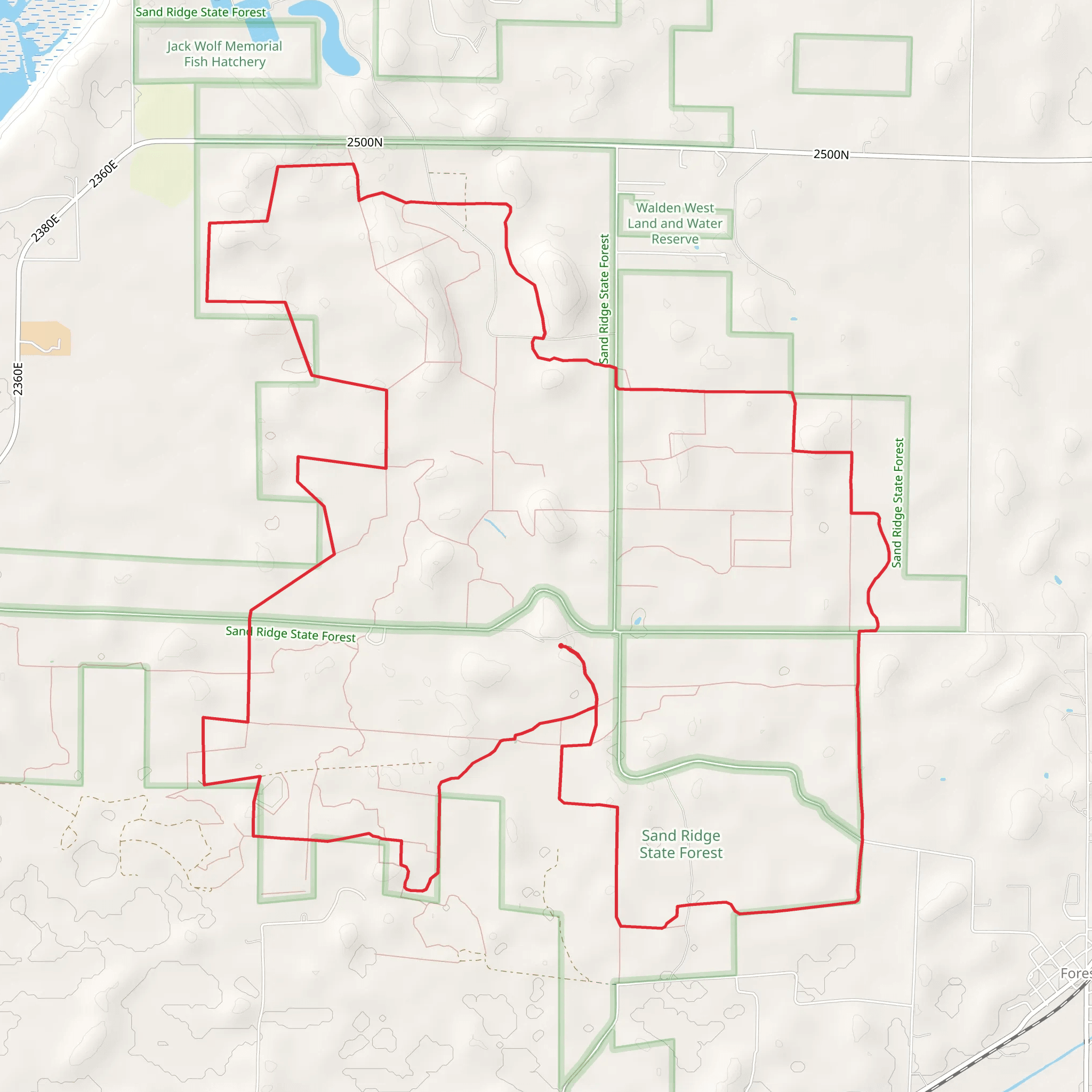 Loop around Pine Camp mobile static map