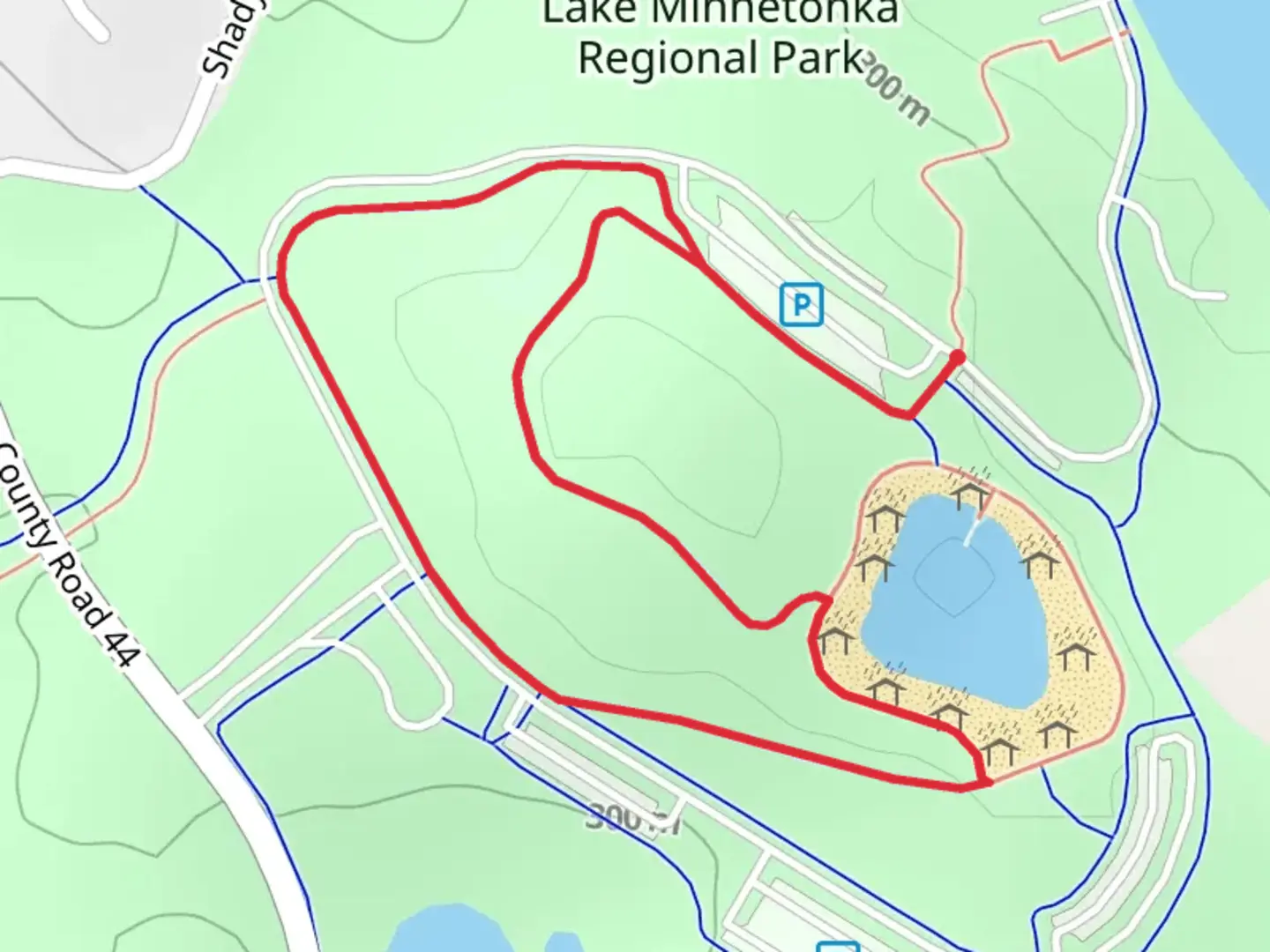 An image depicting the trail Lake Minnetonka Regional Park Loop - South and its surrounding area.