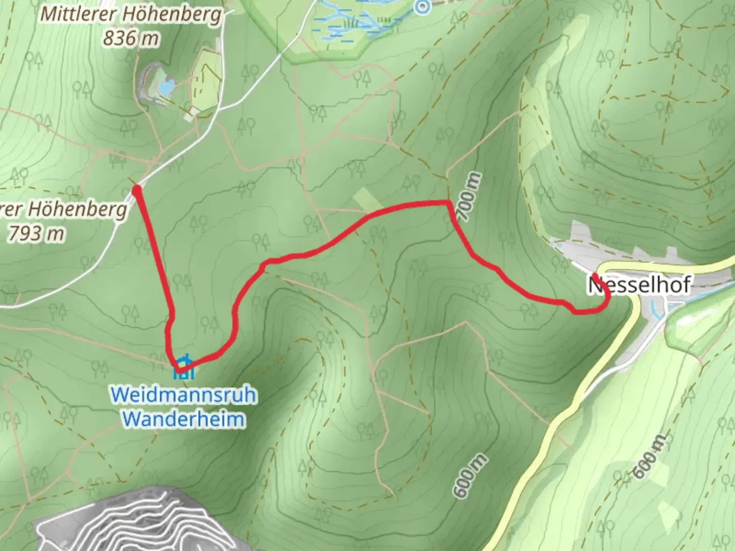 An image depicting the trail Heuweg Walk and its surrounding area.