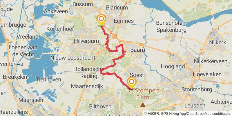 Trekvogelpad stage 8 Map