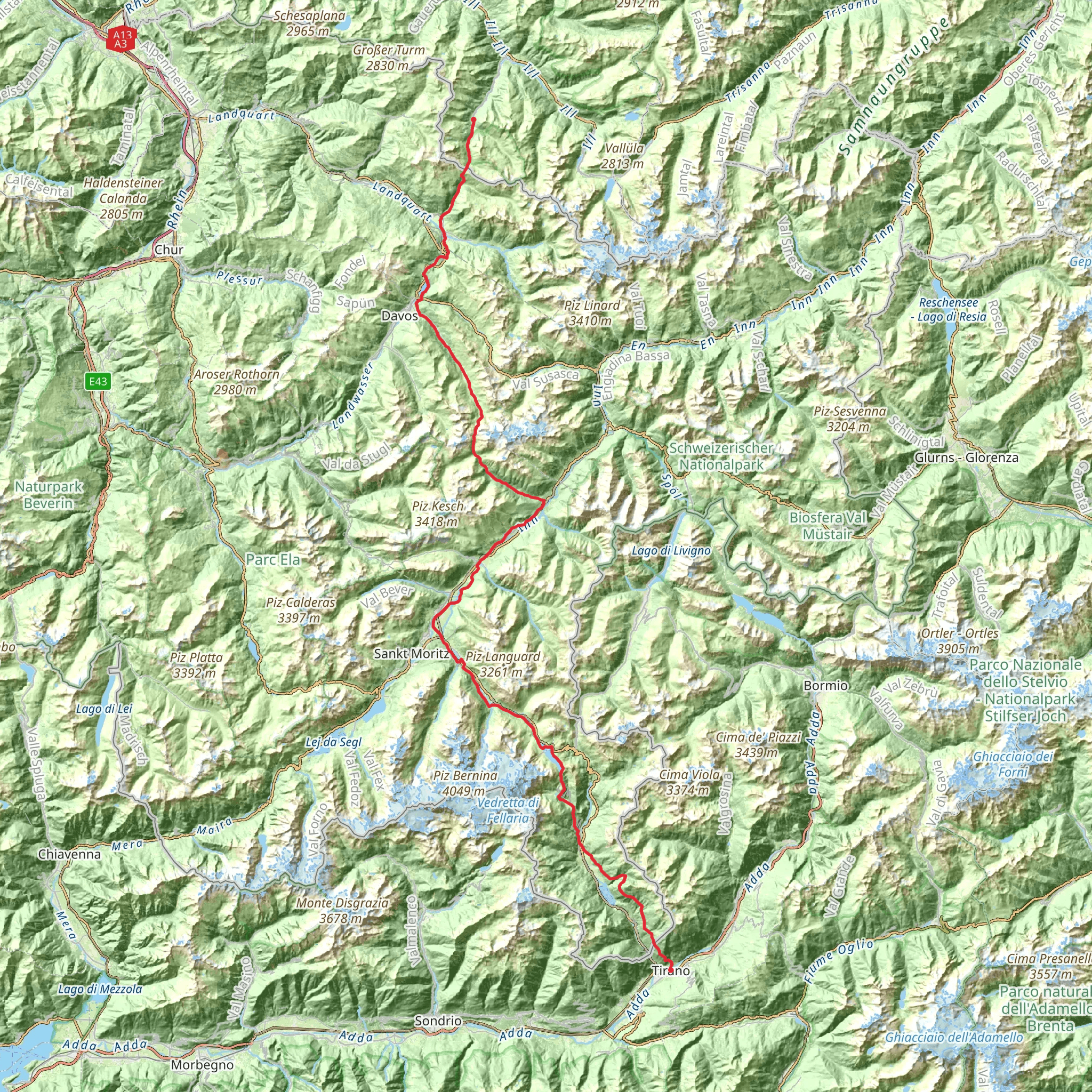 ViaValtellina mobile static map