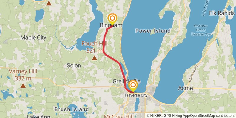 Leelanau Trail stage 2 Map