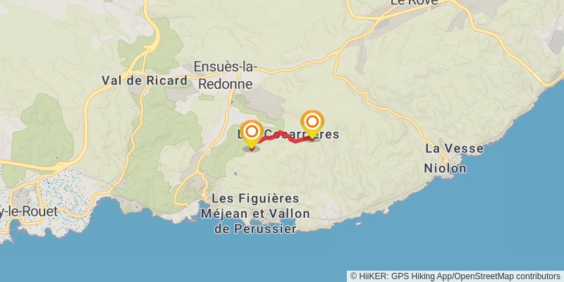 Grand Sentier de la Côte Bleue alt 1 Map