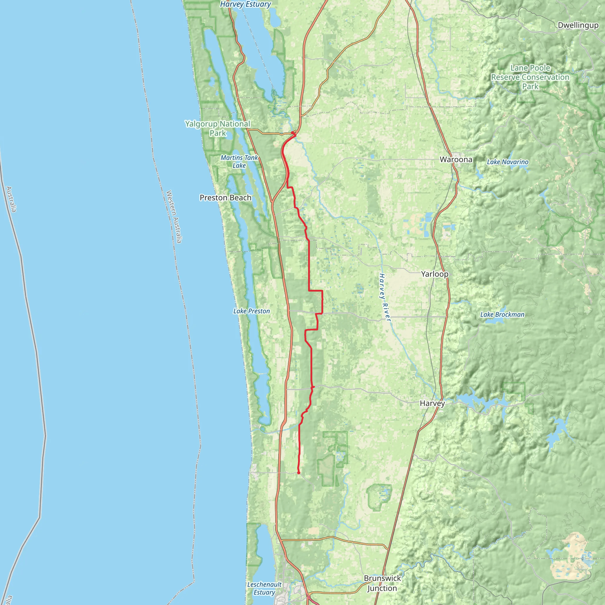 10th Light Horse Bridle Trail mobile static map