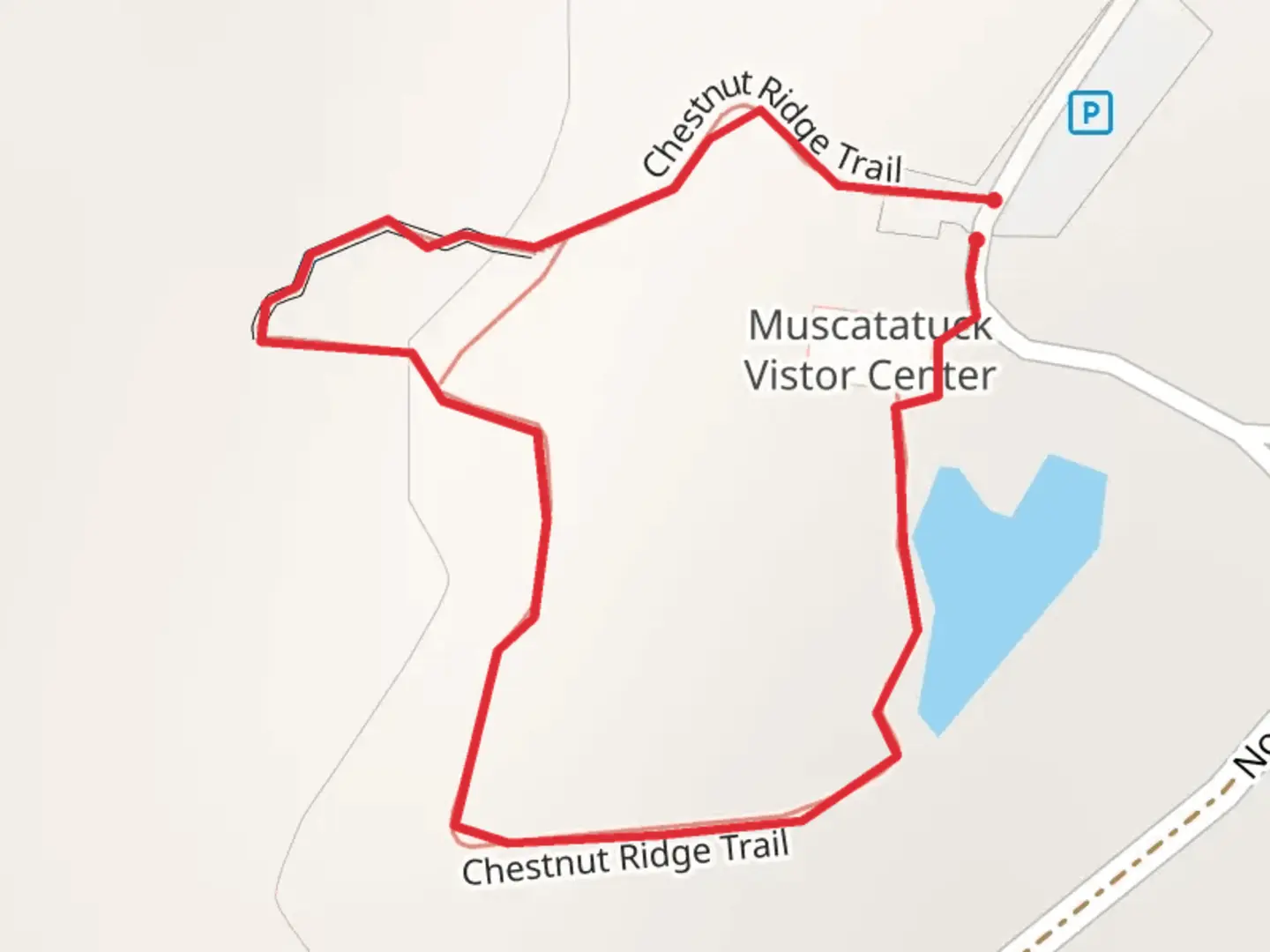 An image depicting the trail Chestnut Ridge Loop Trail and its surrounding area.