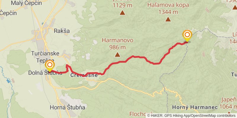 Trans Carpathian Hike stage 15 Map