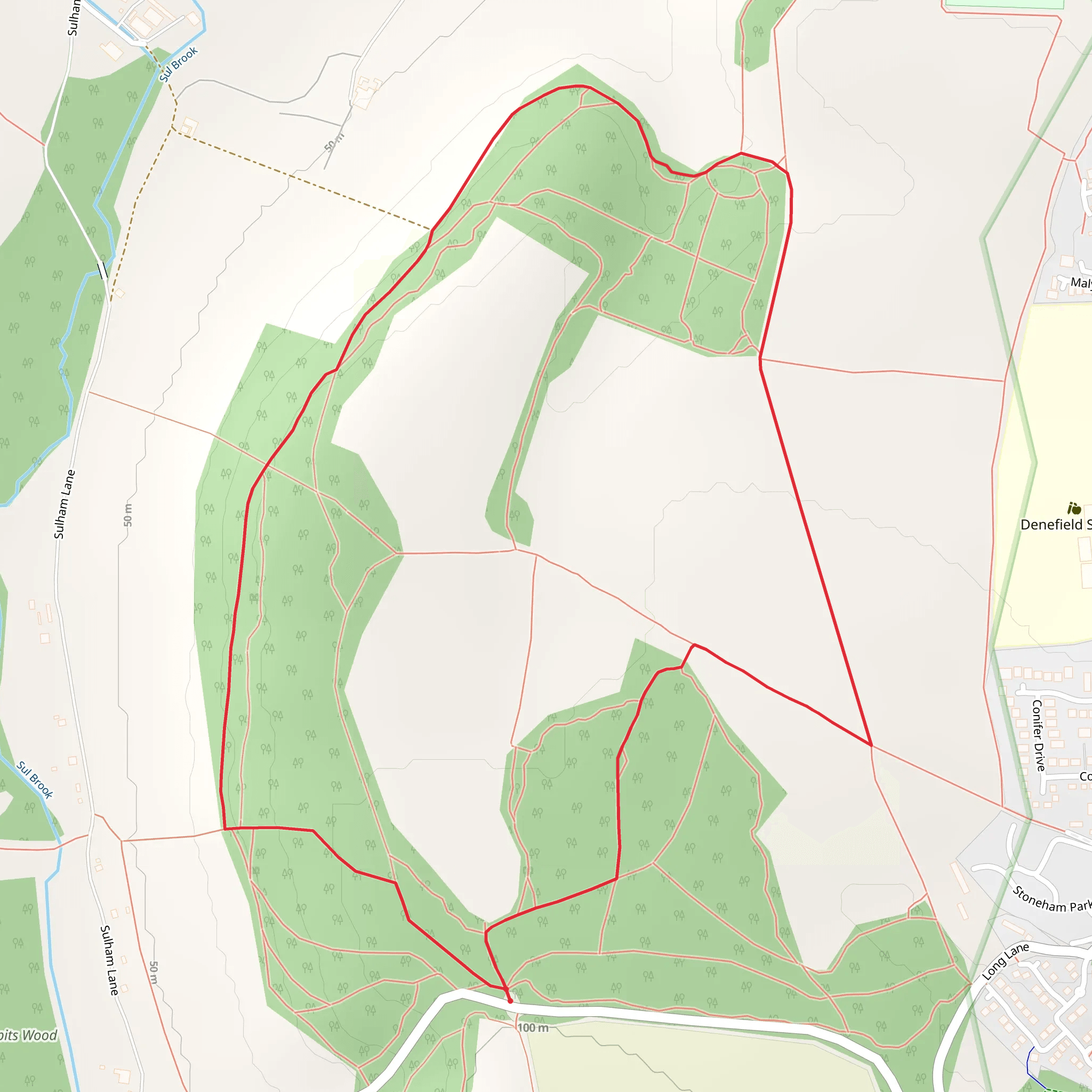 Vicarage Copse Walk mobile static map
