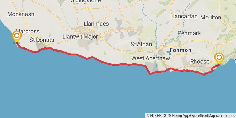 Celtic Way stage 16 Map