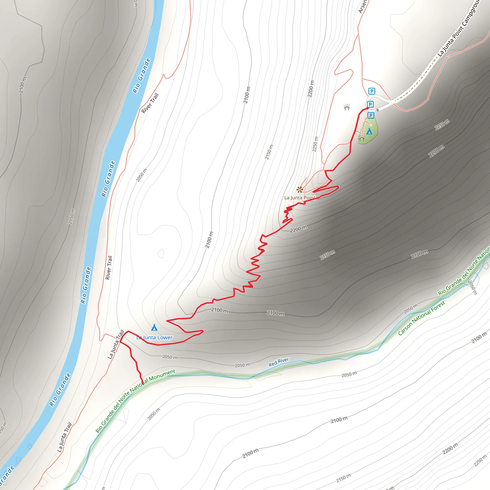 La Junta Trail mobile static map