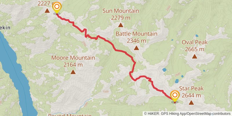 Chelan Summit Trail stage 3 Map