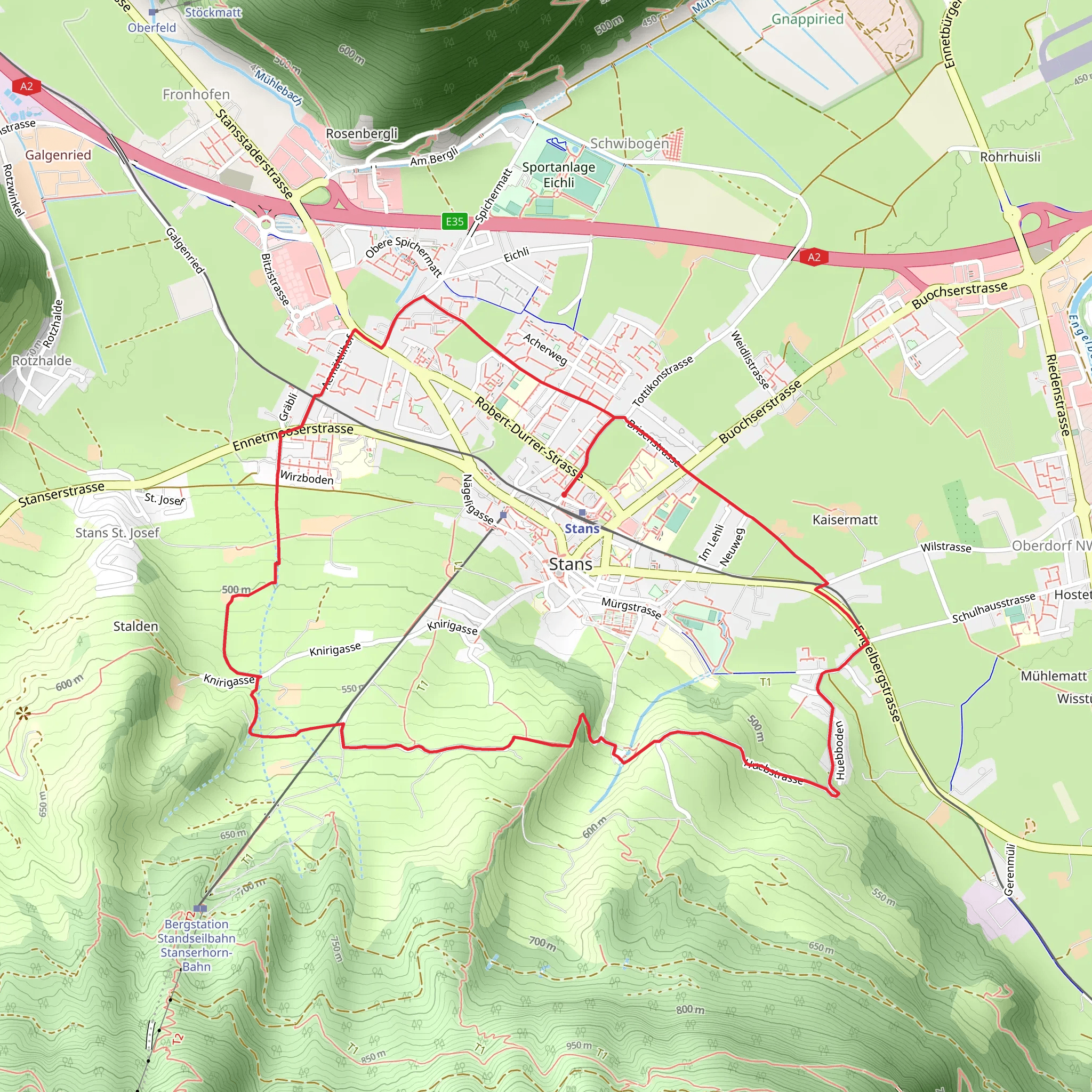 Around Stans mobile static map