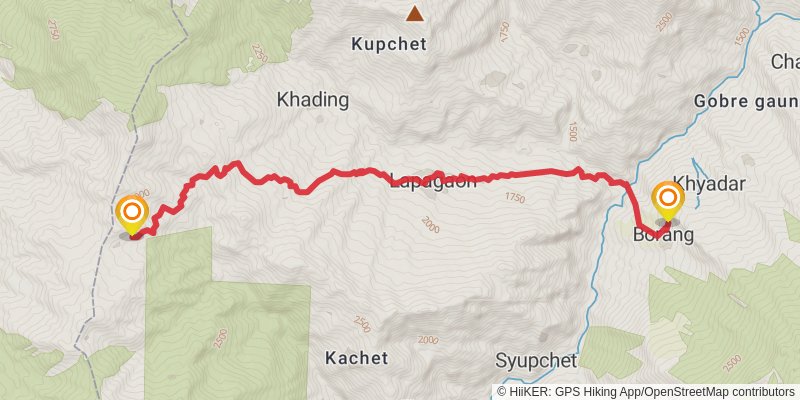 Great Himalayan Trail stage 47 Map