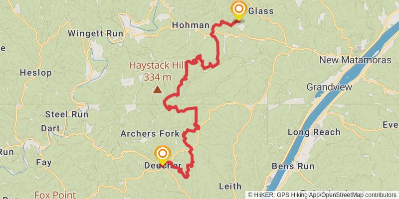 North Country Trail - Ohio stage 65 Map