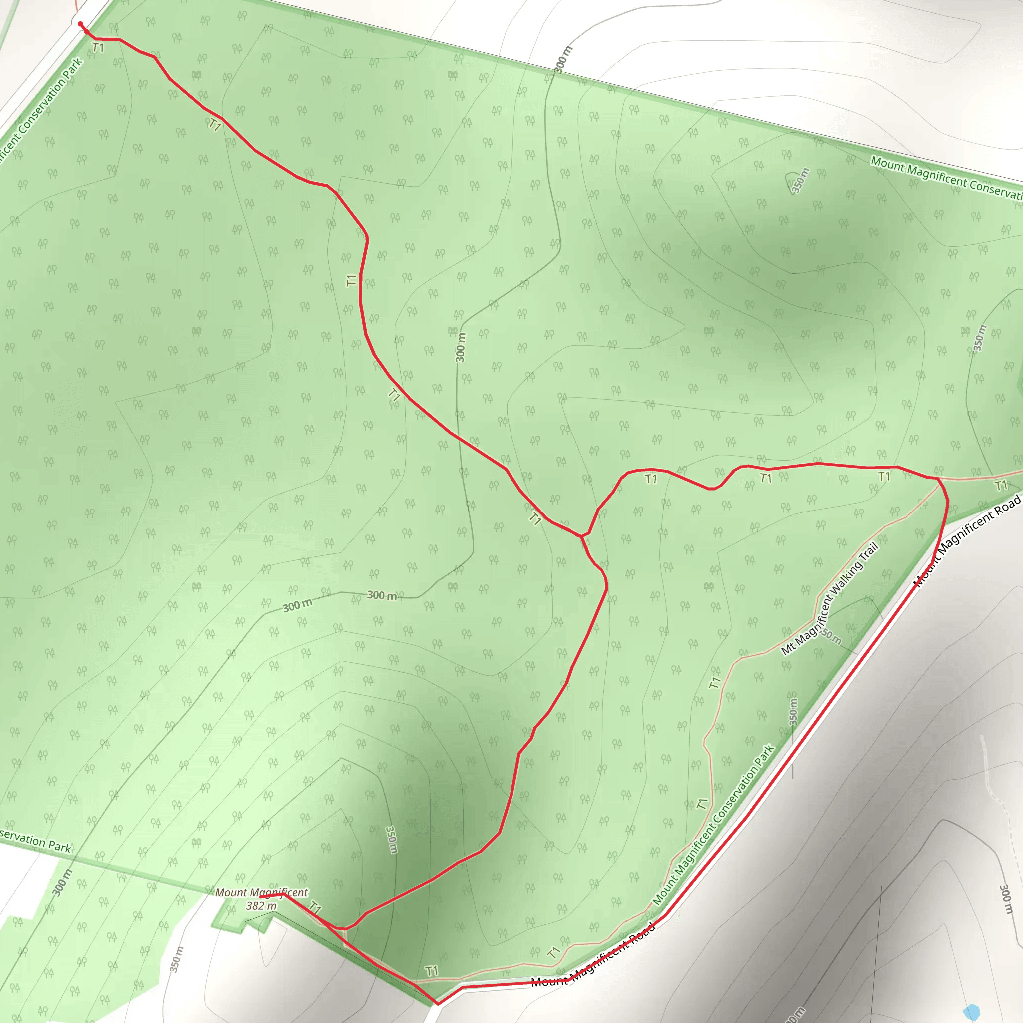 Mount Magnificent Summit Loop Track mobile static map