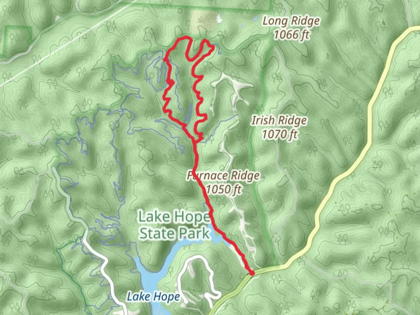 An image depicting the trail Furnace, Yosemite Falls and Copperhead Loop Trail and its surrounding area.