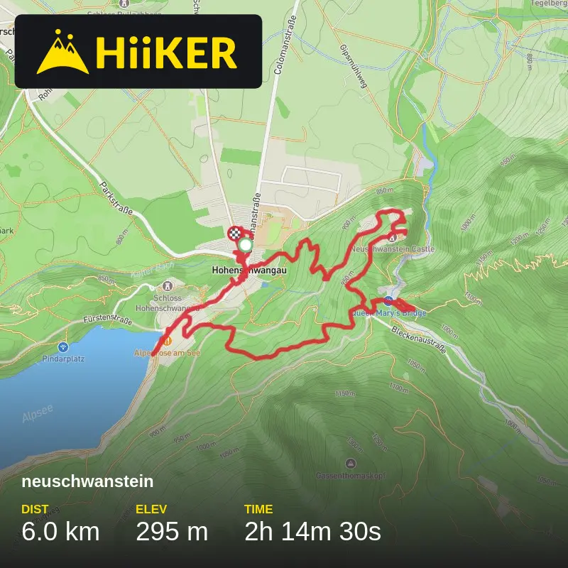 A map preview of the recording neuschwanstein.